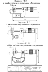 Микрометр трубный МТ 25 кл.1